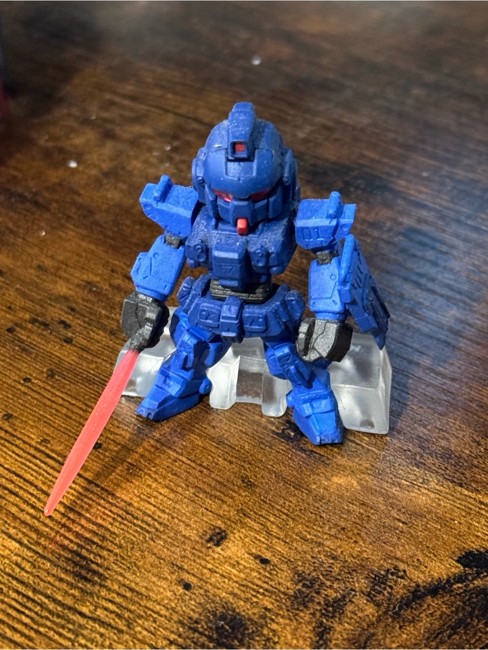 Blue Kids Mech Figure Action Toy with Red Sword